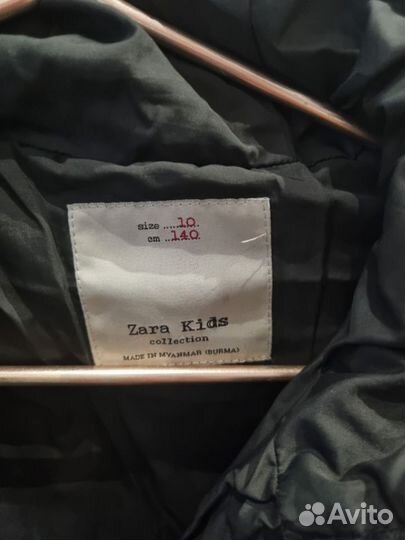 Пуховик зимний zara на мальчика 140