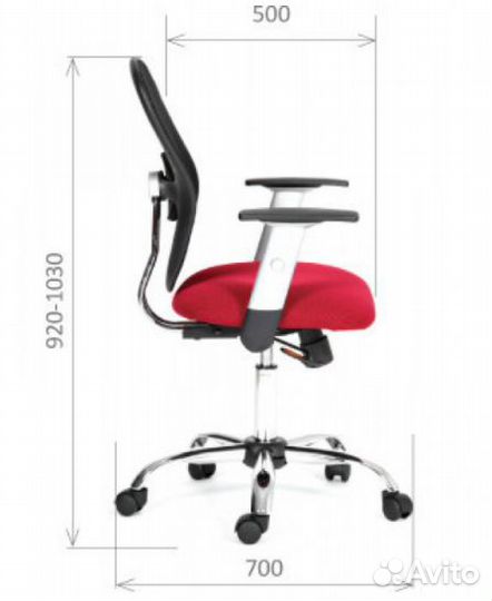 Офисное новое кресло Chairman 451 серое