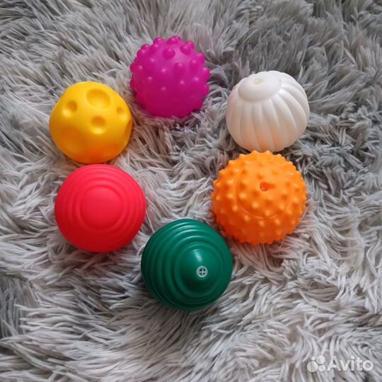 Массажные тактильные мячики для малышей