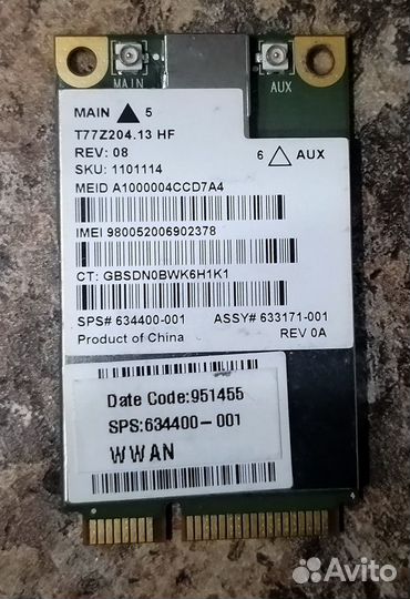 MC8355 3G модем для ноутбуков HP