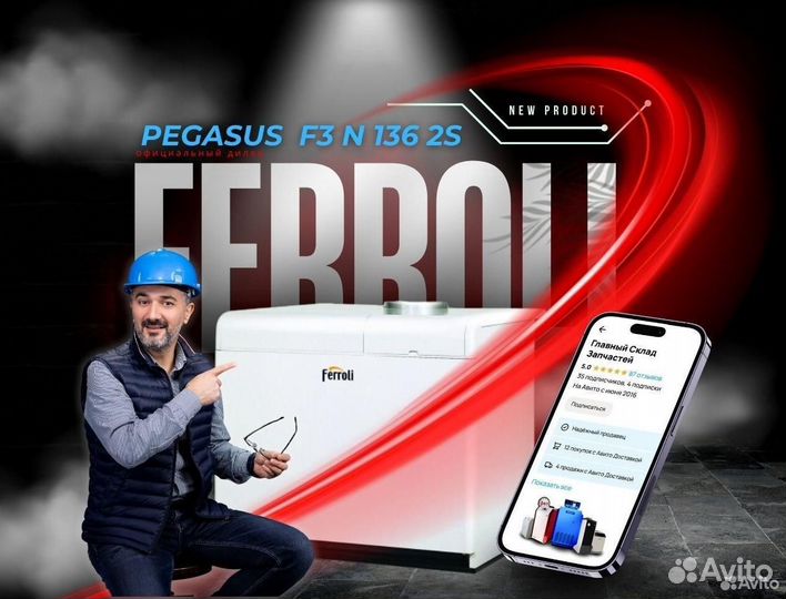 Котел газовый Ferroli Pegasus F3 N 136 2S