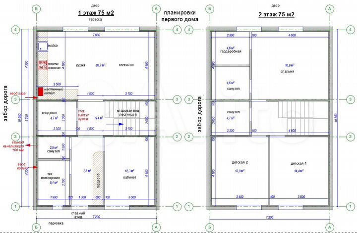 Дом 150 м² на участке 5 сот.