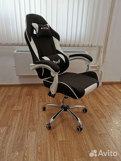Кресло компьютерное игровое ткань. Чёрное
