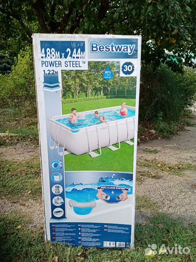 Каркасный бассейн прямоугольный бу