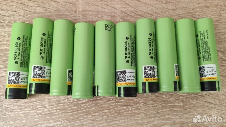 10 литий-ионных акб 18650 LiitoKala 3400 mAh