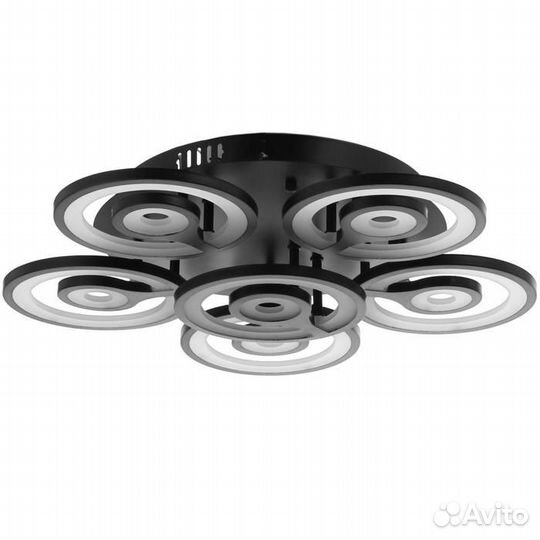 Люстра с пду 59121/6BK LED 150Вт 3 режима диммер ч