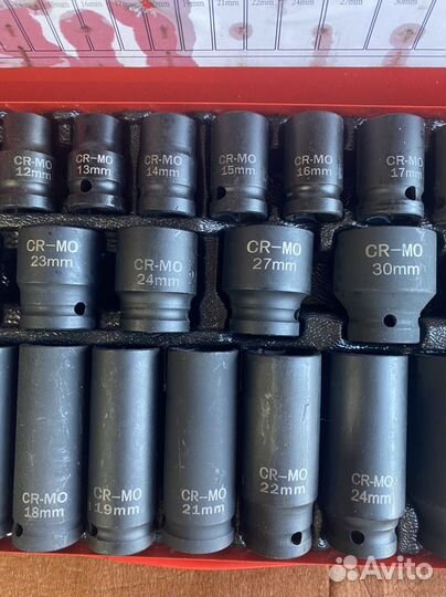 Набор ударных головок 1/2