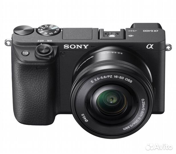 Беззеркальный фотоаппарат Sony a6400 Kit E 16-50mm F3.5-5.6 OSS PZ, черный