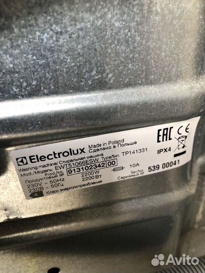 Запчасти electrolux ewt 51066 esw