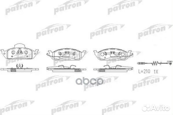 Колодки тормозные MB W163 98- перед.с датчиком