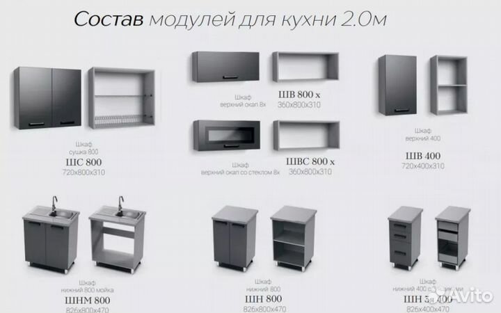 Кухонный гарнитур готовое решение новое