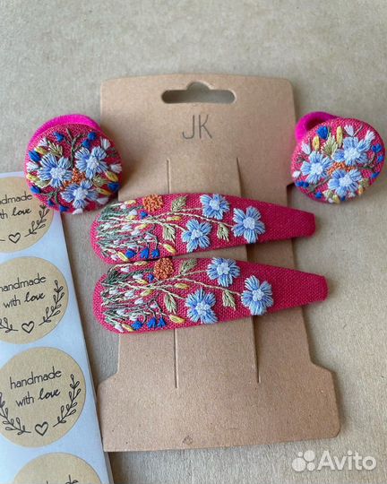 Бант заколка резинка