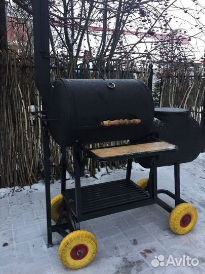 Смокер 4 в 1, гриль, мангал, место для казана