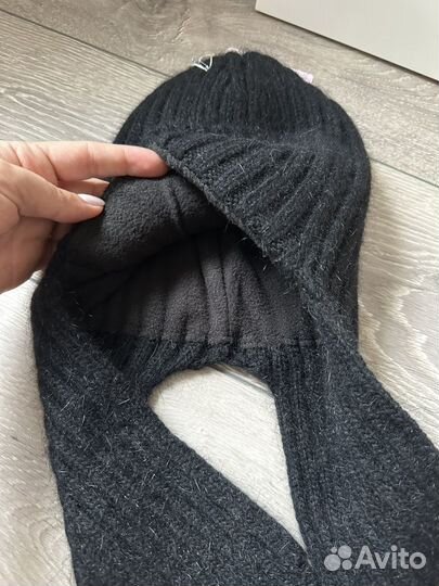 Шапка ушанка женская черная