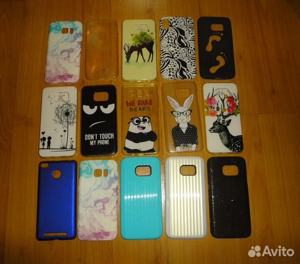 Чехлы для телефонов, 16 штук, разные, цена за все