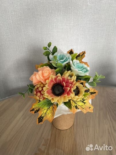 Букет из мыла ручной работы учителю