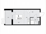 Квартира-студия, 22,5 м², 8/15 эт.