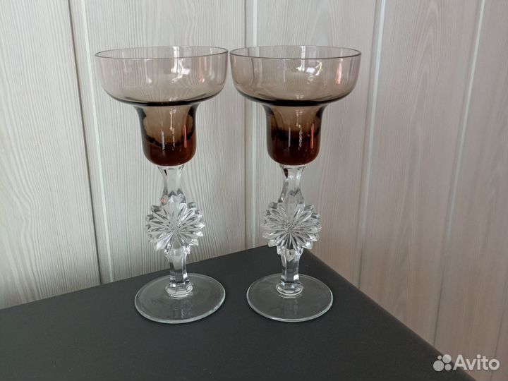 Подсвечники хрустальные СССР набор 2 шт б/у