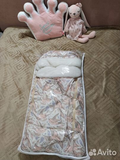 Теплый конверт с комбинезоном в коляску,на выписку