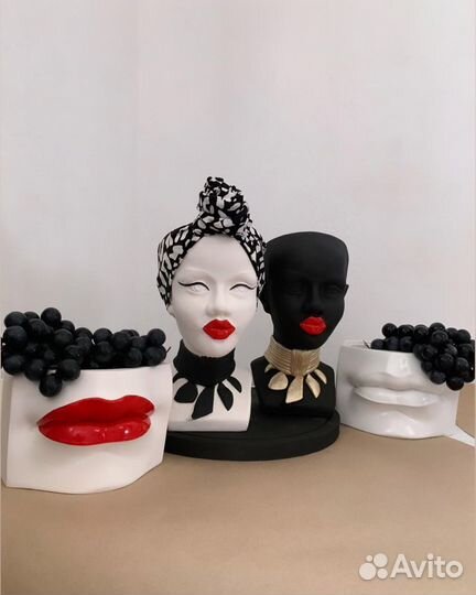 Гипсовая ваза Африканка