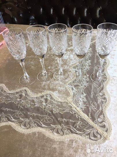 Хрустальные фужеры бокалы