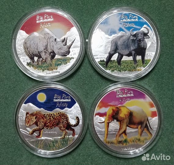 Монеты Конго Африка Серебро