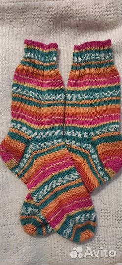 Носки шерстяные вязанные ручная работа