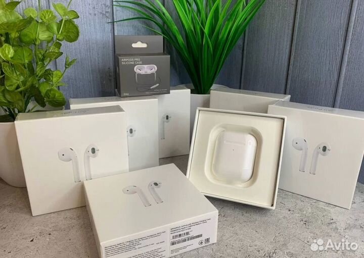 Наушники AirPods 2 / 3 / Pro 2 + чехол, гарантия