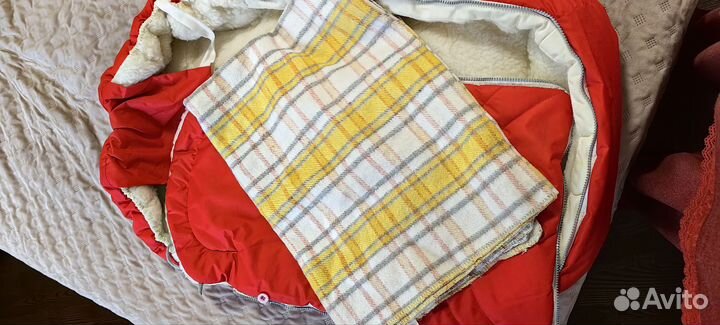 Зимний конверт в коляску овчина натуральная шерсть