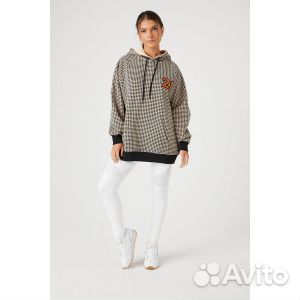 Флисовая толстовка с нашивкой гусиные лапки 21 For