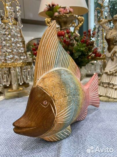 Деревянная фигура статуэтка Рыба