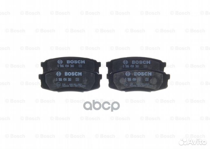 Колодки тормозные дисковые зад 0986494380 B