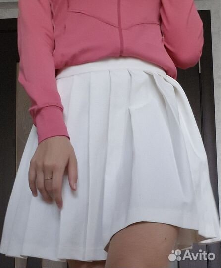Теннисная юбка белая