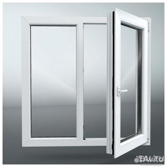 Окно двухстворчатое rehau proplex