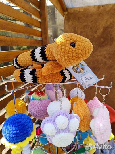 Вязаная мягкая игрушка Змея