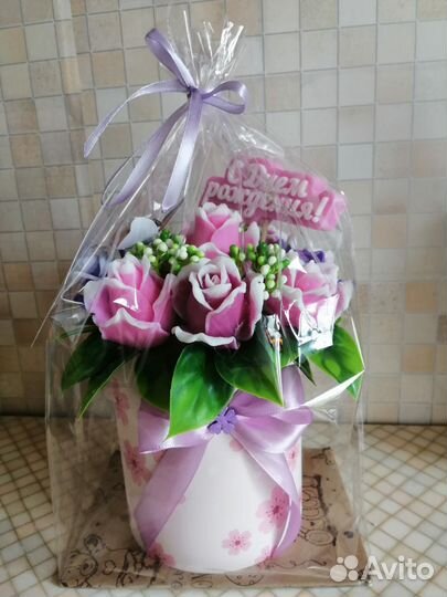 Букет цветов из мыла