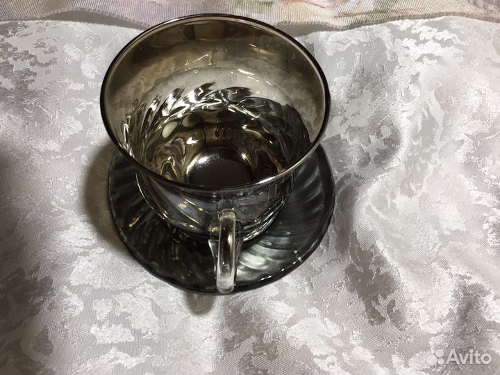 Чайно-кофейная пара времен СССР (из стекла)