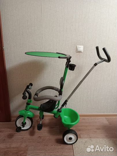 Велосипед трёхколёсный с ручкой