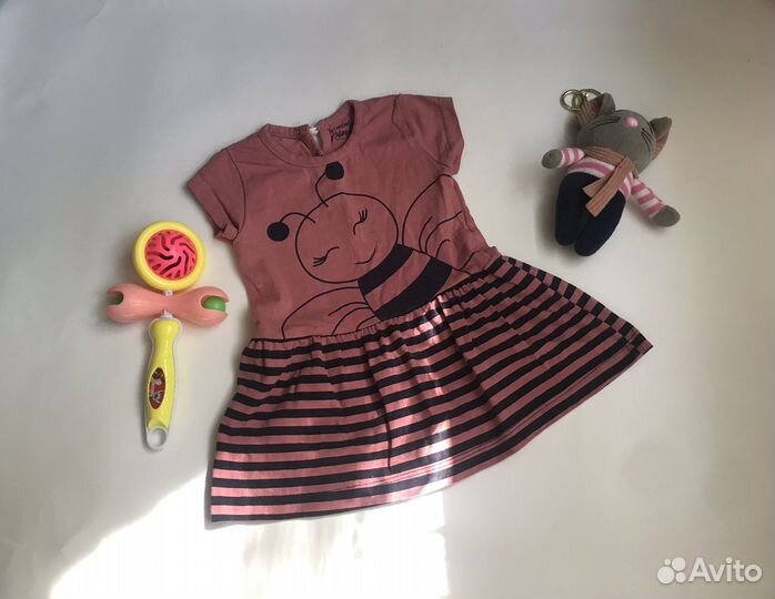 Платья 68-74 пакетом + шапочка в подарок