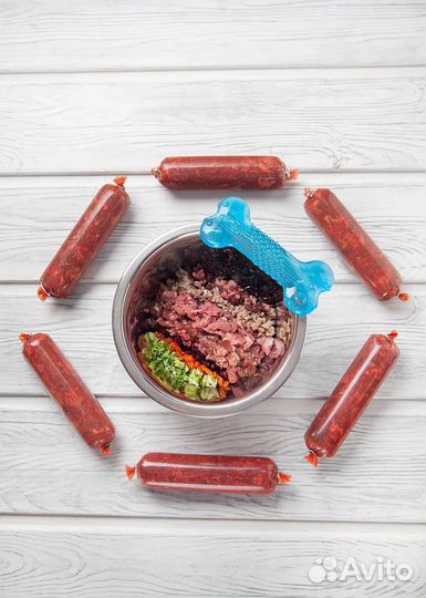 Корм из говядины для собак и кошек по системе barf