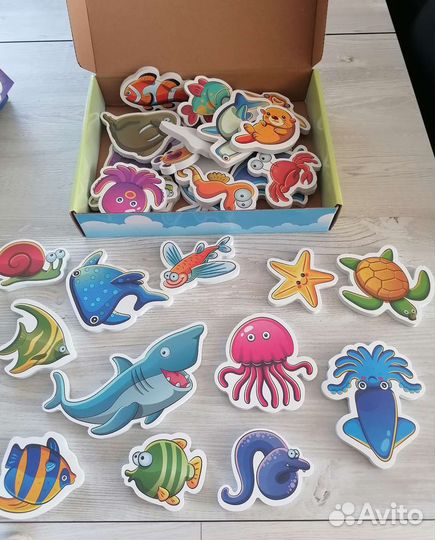 Игрушки для купания развивающие животные / морские