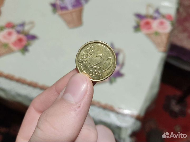 Бельгийская монета 20 евро цент