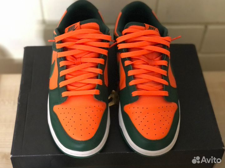 Кроссовки Nike Dunk Low 'Miami Hurricanes' Ориг