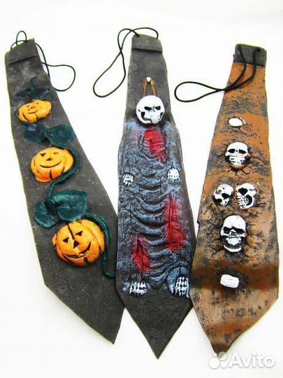 Галстук для Хэллоуина латекс, размер 42*8 см
