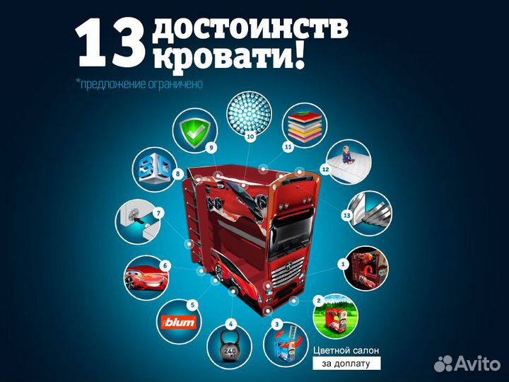 Двухъярусная детская кровать для мальчика с бортик