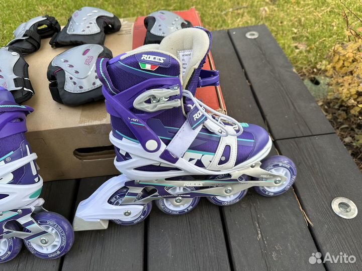 Ролики женские Roces 37 и комплект защиты