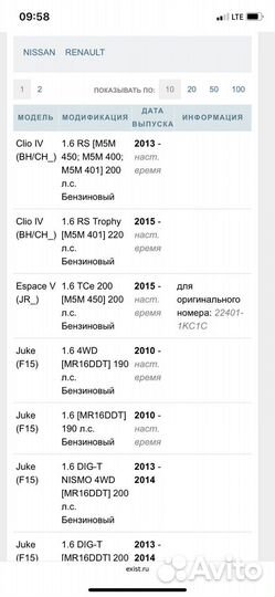 Свечи зажигания