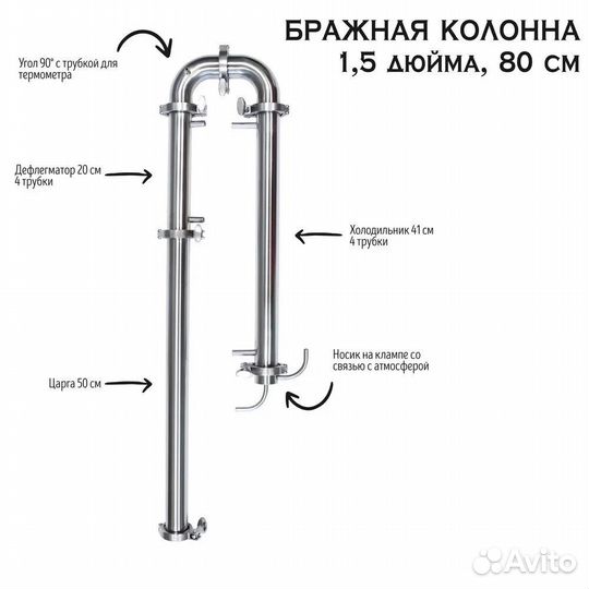 Колонна 1.5 дюйма джин корзина диоптр узлы отбора