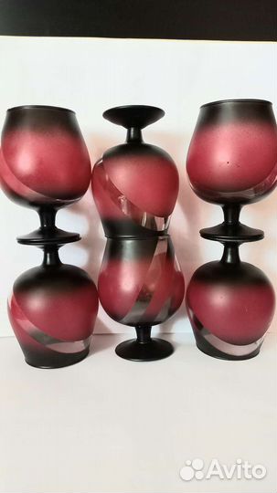 Фужеры бокалы цветное стекло