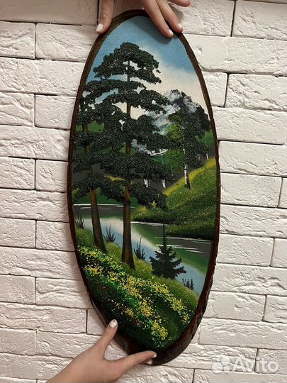 Панно из дерева ручной работы